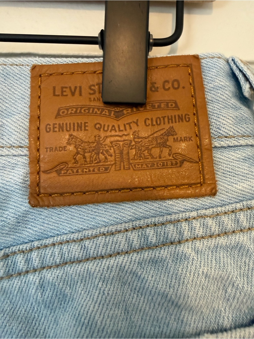 Levi’s LVC wedgie shorts frayed hem 28 light wash - Picture 4 of 6
